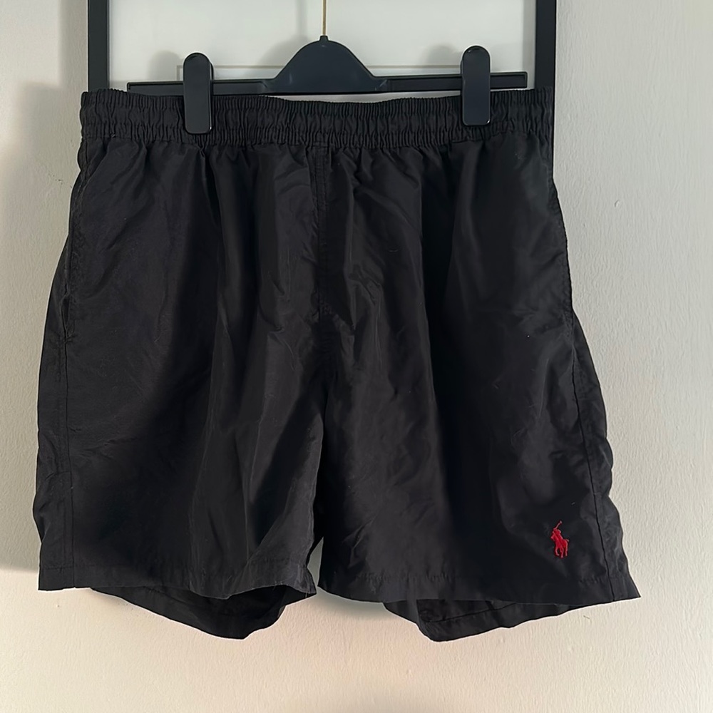 Ralph Lauren mens bathing suit black with red horse xxl